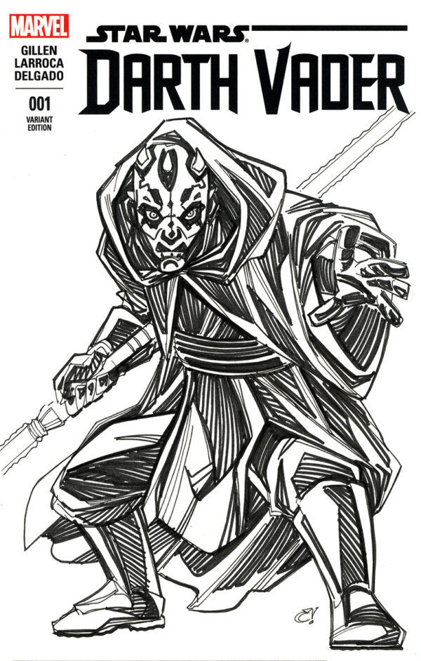 DARTH MAUL sketch cover (darth vader 1)