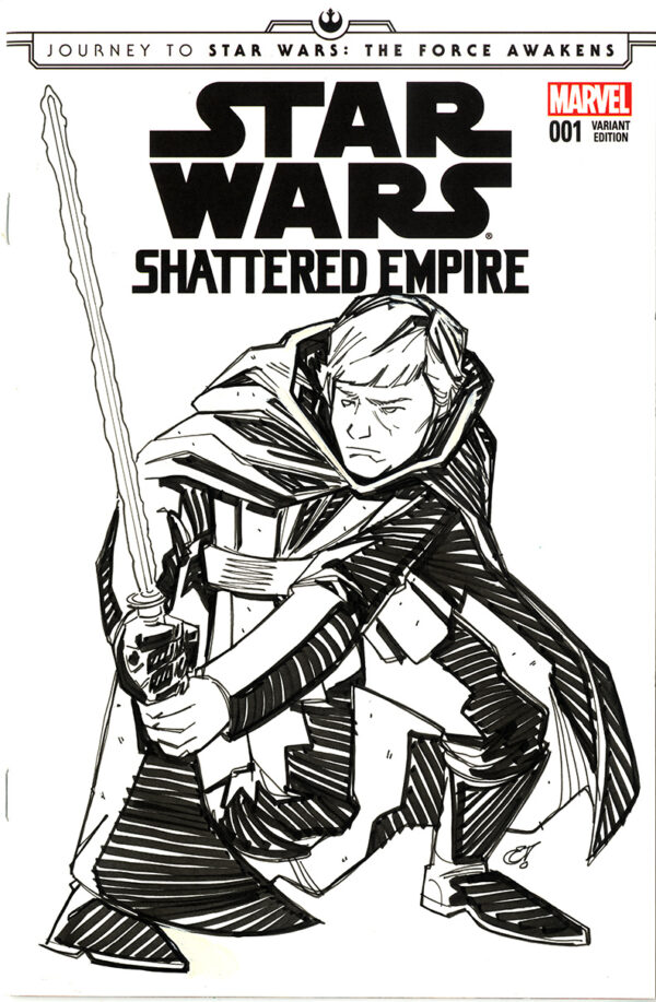 LUKE SKYWALKER sketch cover (shattered empire 1)